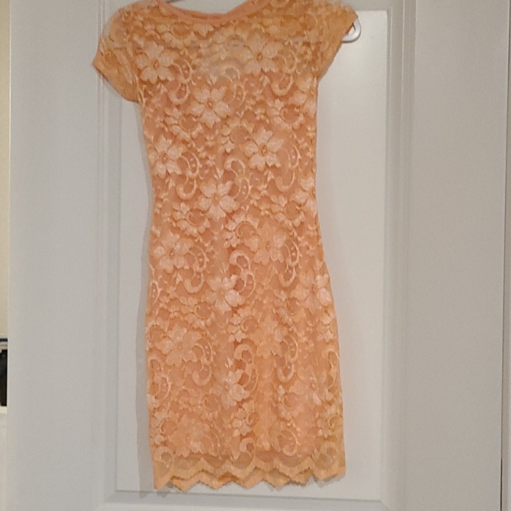 Peach Lace Dress